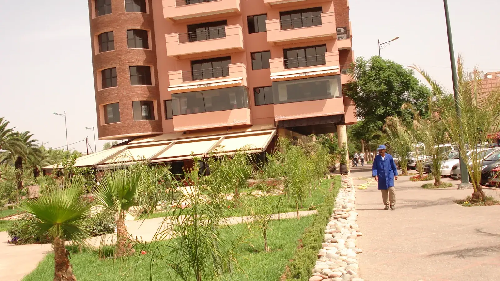 Residential building with ground-floor shops in Guéliz, Marrakech