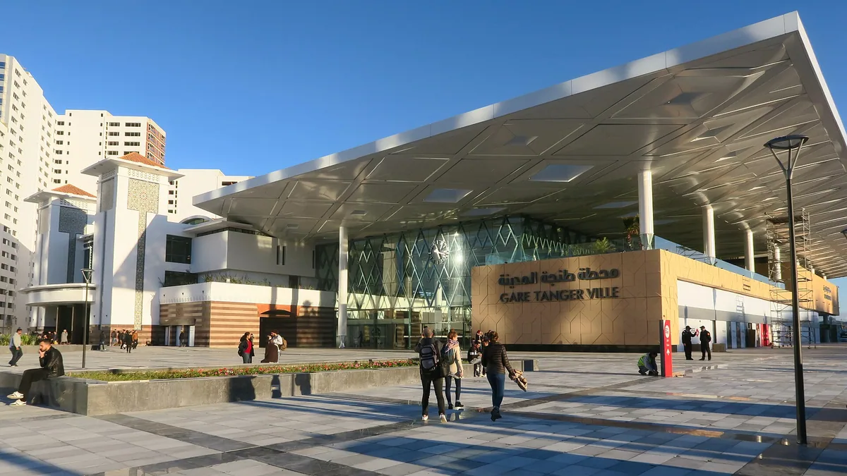 Gare Tanger Ville après sa transformation pour la grande vitesse, en 2018.